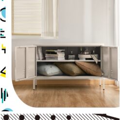Metal Sideboard 80x40x101.5cm - Complete Storage Solutions