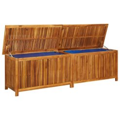 Solid Acacia Wood Garden Storage Box 200x50x58cm - Complete Storage Solutions