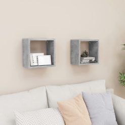 2 Piece Wall Cube Shelves Set 26x15x26cm - Complete Storage Solutions
