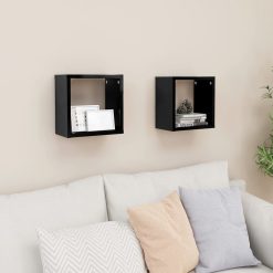 2 Piece Wall Cube Shelves Set 26x15x26cm - Complete Storage Solutions