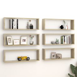 6 Piece Wall Cube Shelves Set 80x15x26.5cm - Complete Storage Solutions