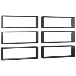 6 Piece Wall Cube Shelves Set 80x15x26.5cm - Complete Storage Solutions