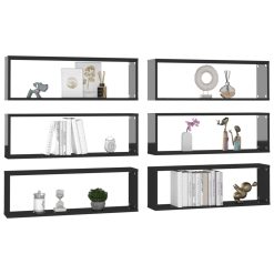 6 Piece Wall Cube Shelves Set 80x15x26.5cm - Complete Storage Solutions