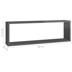 6 Piece Wall Cube Shelves Set 80x15x26.5cm - Complete Storage Solutions