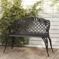 108cm Cast Aluminium Garden Bench - Complete Storage Solutions
