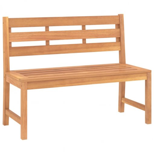 114cm Solid Teak Wood Garden Bench - Image 2