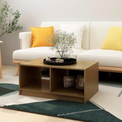 Solid Pinewood Coffee Table 75x50x33.5cm - Complete Storage Solutions