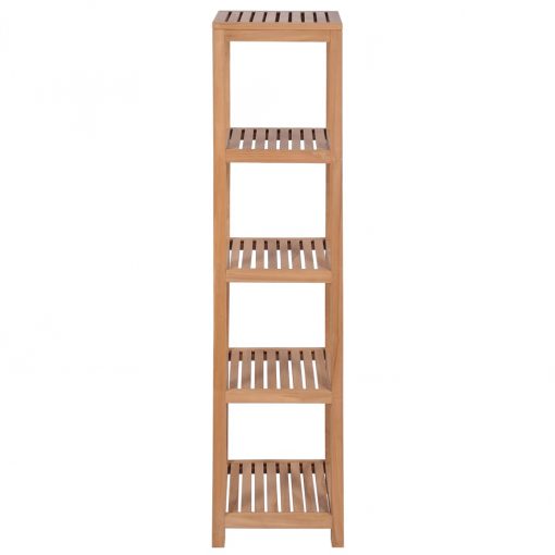 Solid Teak 4-Tier Bathroom Storage Rack 42x42x165cm - Image 2