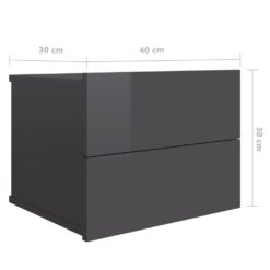 2 Drawer Bedside Cabinet 40x30x30cm - Complete Storage Solutions