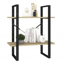 2-Tier Solid Pine Wood Book Cabinet 60x30x70cm - Complete Storage Solutions