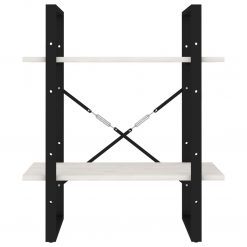 2-Tier Solid Pine Wood Book Cabinet 60x30x70cm - Complete Storage Solutions