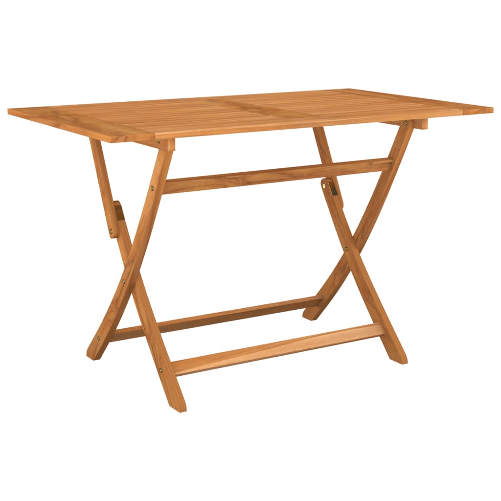 Solid Eucalyptus Wood Folding Garden Table 120x70x75cm Complete Storage Solutions