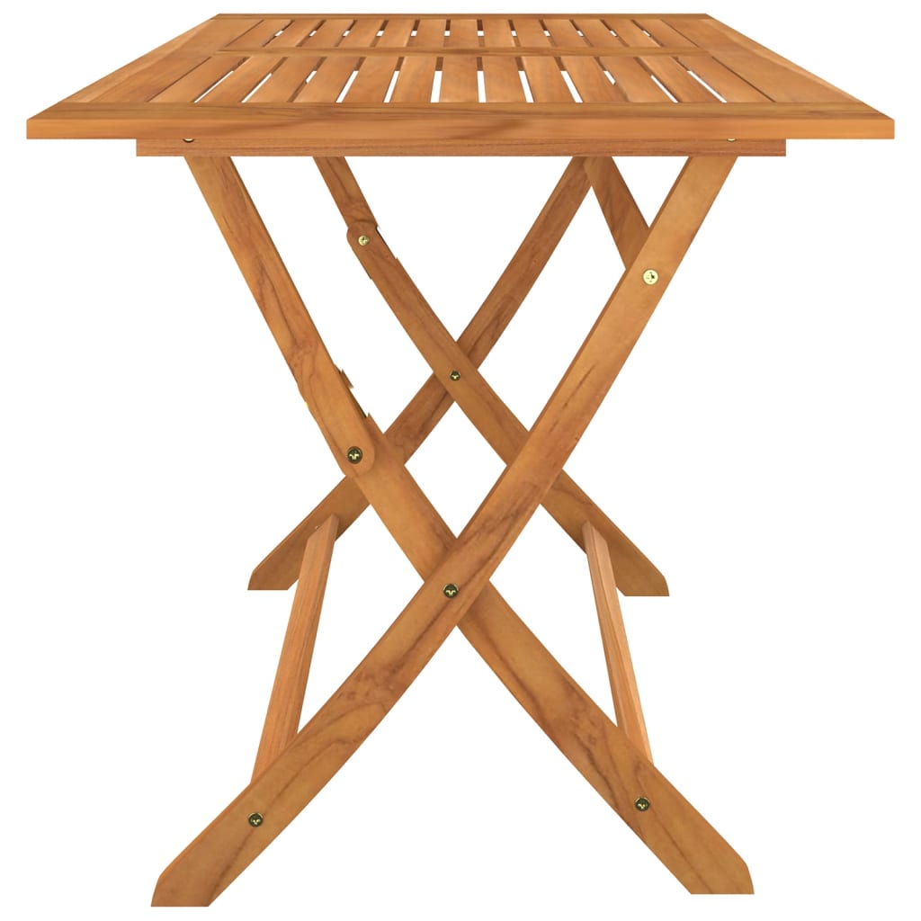 Solid Eucalyptus Wood Folding Garden Table 120x70x75cm Complete Storage Solutions