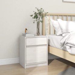 Solid Pinewood Bedside Cabinet 40x31x50cm - Complete Storage Solutions