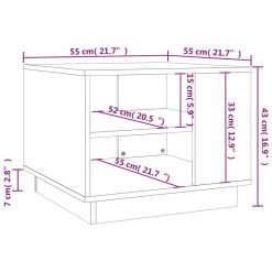 Coffee Table 55x55x43cm - Complete Storage Solutions