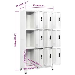 Metal Locker Cabinet 90x45x180cm - Complete Storage Solutions