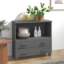 Solid Pinewood Sideboard 85x35x80cm - Complete Storage Solutions