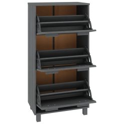 Solid Pinewood Shoe Cabinet 59.5x35x117cm - Complete Storage Solutions