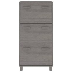 Solid Pinewood Shoe Cabinet 59.5x35x117cm - Complete Storage Solutions