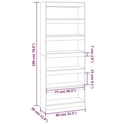 Book Cabinet/Room Divider 80x30x198cm - Complete Storage Solutions