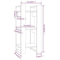 Solid Pine Wood Book Cabinet/Room Divider 41x35x91cm - Complete Storage Solutions