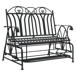 Alternative view of 114cm Steel 2-Seater Glider Bench - Black