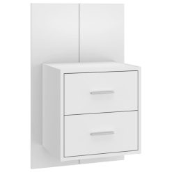2 Piece Wall Bedside Cabinet Set 48.5x32.5x80cm - Complete Storage Solutions