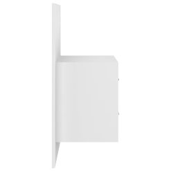 2 Piece Wall Bedside Cabinet Set 48.5x32.5x80cm - Complete Storage Solutions