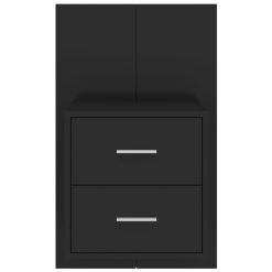 2 Piece Wall Bedside Cabinet Set 48.5x32.5x80cm - Complete Storage Solutions