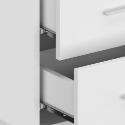 2 Piece Wall Bedside Cabinet Set 48.5x32.5x80cm - Complete Storage Solutions