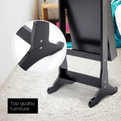 2 Drawer Mirror Jewellery Cabinet 41x37x146cm - Complete Storage Solutions
