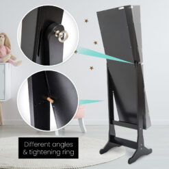 2 Drawer Mirror Jewellery Cabinet 41x37x146cm - Complete Storage Solutions