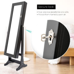 2 Drawer Mirror Jewellery Cabinet 41x37x146cm - Complete Storage Solutions