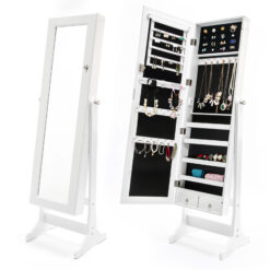 2 Drawer Mirror Jewellery Cabinet 41x37x146cm