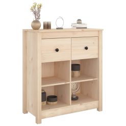 Solid Pinewood Sideboard 70x35x80cm - Complete Storage Solutions
