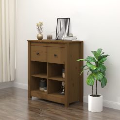 Solid Pinewood Sideboard 70x35x80cm - Complete Storage Solutions