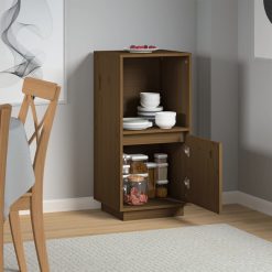 Solid Pinewood Sideboard 38x35x80cm - Complete Storage Solutions