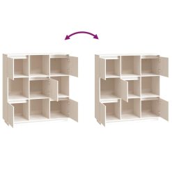 Solid Pinewood Highboard 110.5x35x117cm - Complete Storage Solutions