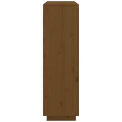 Solid Pinewood Highboard 110.5x35x117cm - Complete Storage Solutions