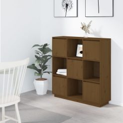 Solid Pinewood Highboard 110.5x35x117cm - Complete Storage Solutions