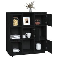 Solid Pinewood Highboard 110.5x35x117cm - Complete Storage Solutions