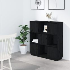 Solid Pinewood Highboard 110.5x35x117cm - Complete Storage Solutions