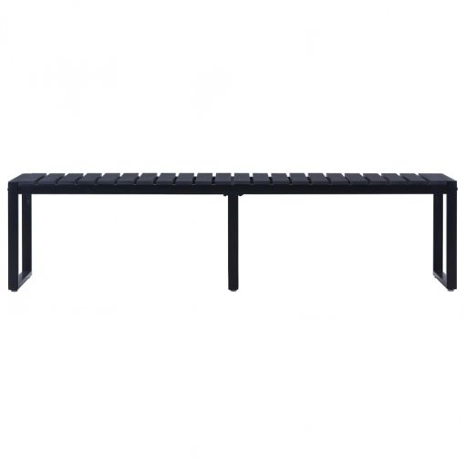 180cm Garden Bench - Black - Image 2