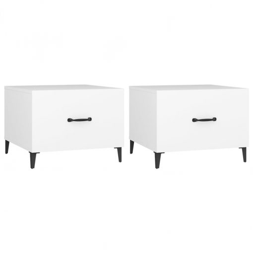 2 Piece Coffee Table with Metal Legs Set 50x50x40cm - Image 32