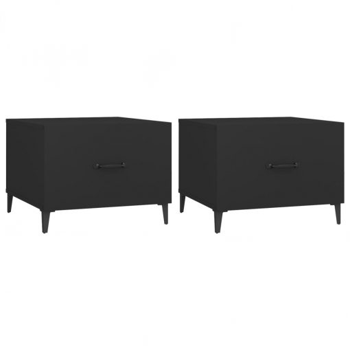 2 Piece Coffee Table with Metal Legs Set 50x50x40cm - Image 2