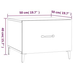 2 Piece Coffee Table with Metal Legs Set 50x50x40cm - Complete Storage Solutions