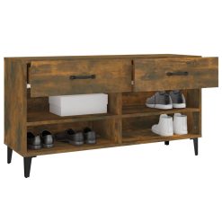 Shoe Cabinet 102x35x55cm - Smoked Oak - Complete Storage Solutions