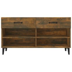 Shoe Cabinet 102x35x55cm - Smoked Oak - Complete Storage Solutions