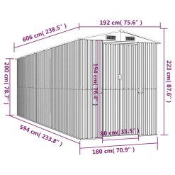 Steel Garden Shed 192x606x223cm - Complete Storage Solutions