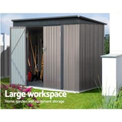 Steel Garden Shed 231x131x181cm - Complete Storage Solutions